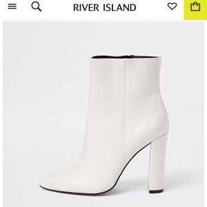 White Heeled Booties